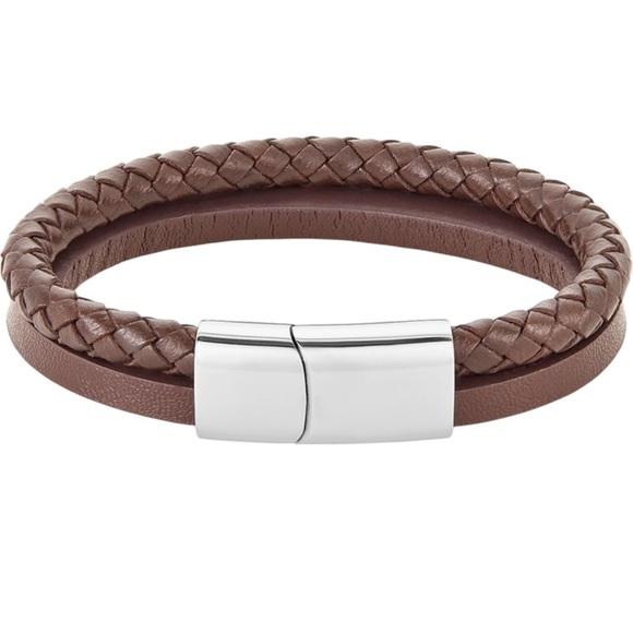 NWT Adornia Leather Braided Combo Bracelet - Picture 1 of 2